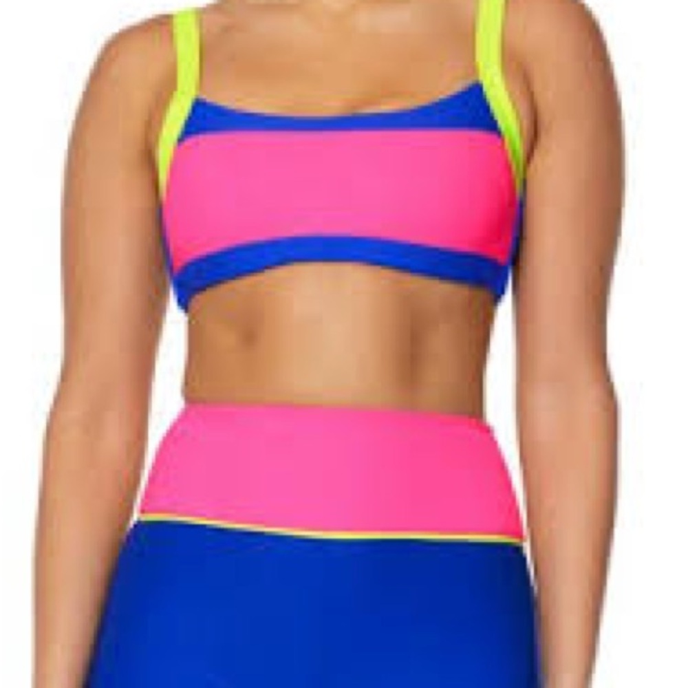 Beach Riot Pink and Blue Bikini Colorful Swimwear